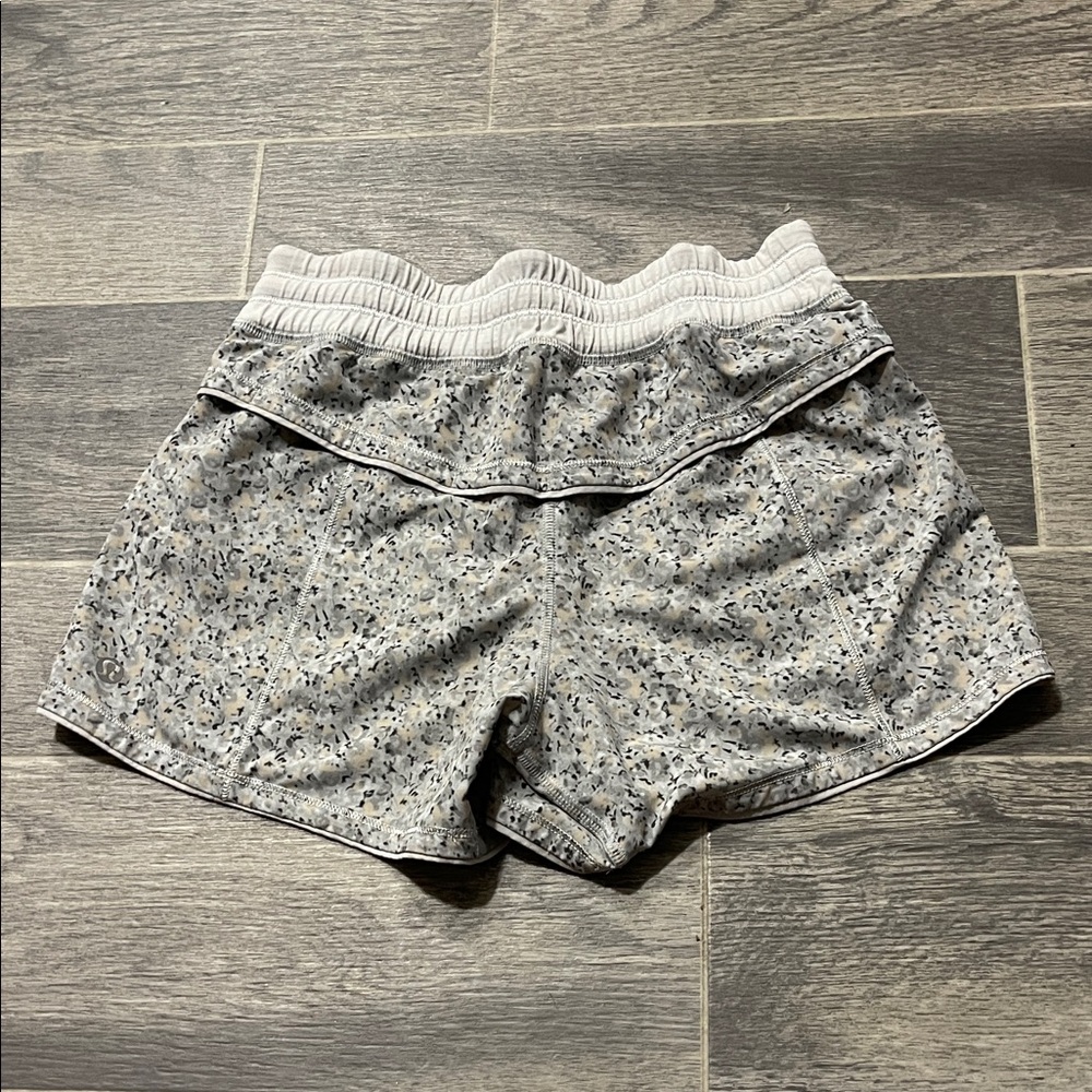 Lululemon Lightweight Floral Print Shorts - Gray